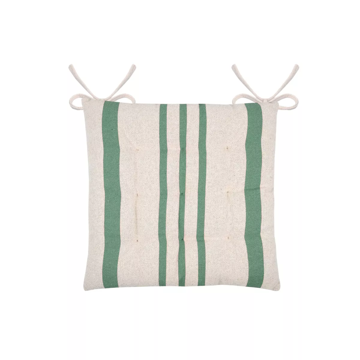 Coussin de chaise extérieur carré toile de coton (38 x 38 cm) Nautira Vert