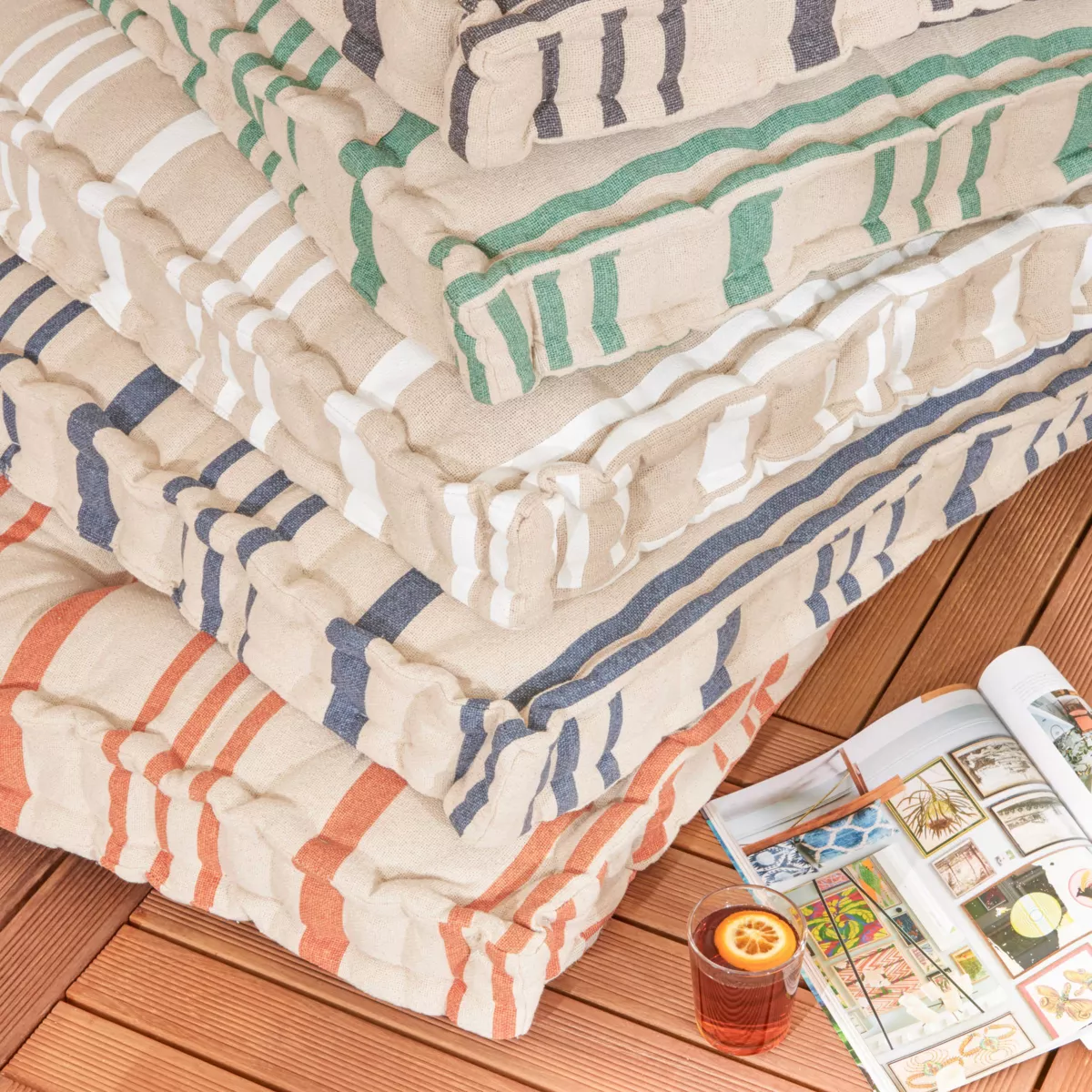 Cuscino per pallet da esterno rettangolare (120 x 80 cm) Nautira Verde
