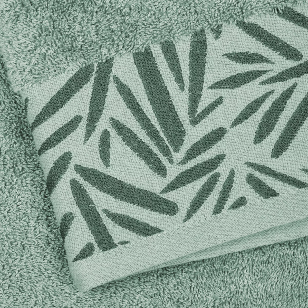 Badhanddoek katoen (30 x 50 cm) Sora Amandelgroen