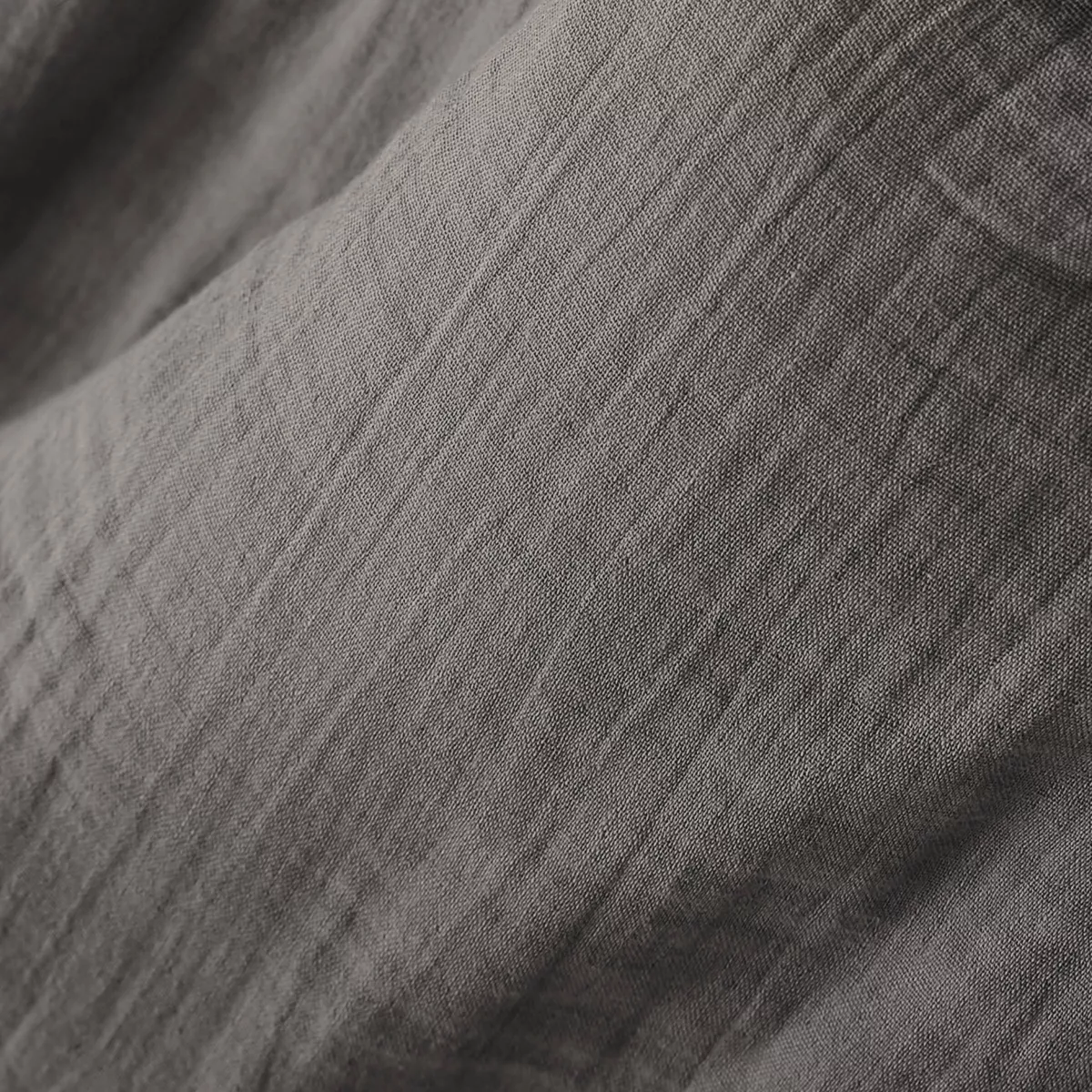 Drap housse gaze de coton (90 x 200 cm) Gaïa Gris granit