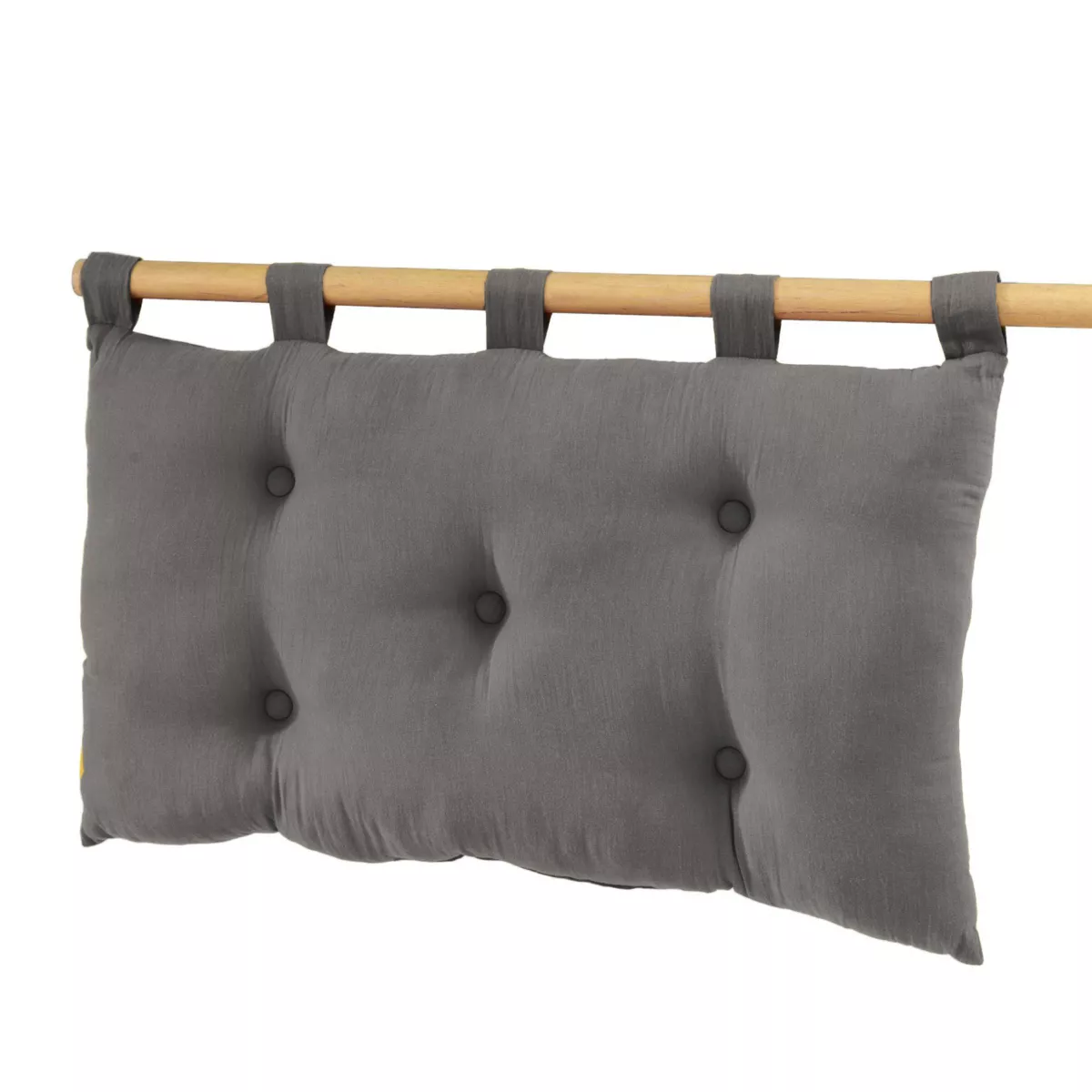 Tête de lit gaze de coton (80 cm) Gaïa Gris granit