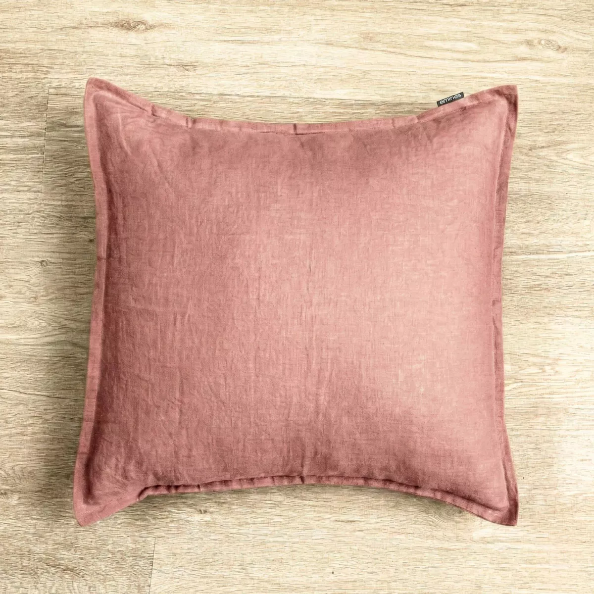 Funda de almohada Cuadrada de lino lavado (60 x 60 cm) Louise Rosa Viejo