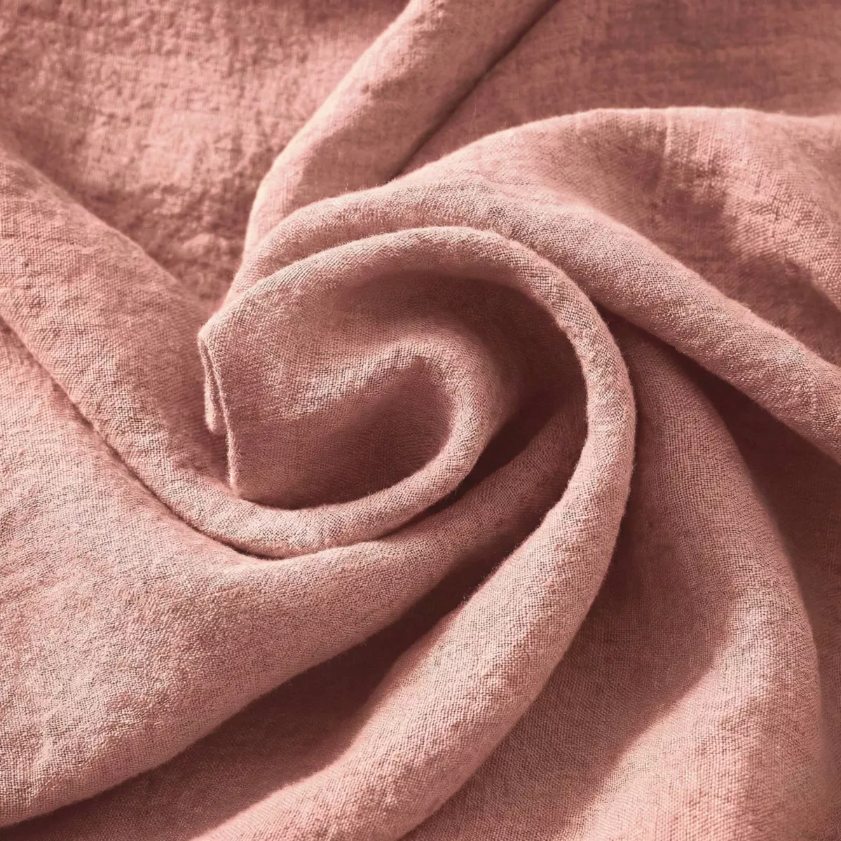 Nappe rectangulaire en lin lavé (170 x 250 cm) Louise Vieux rose