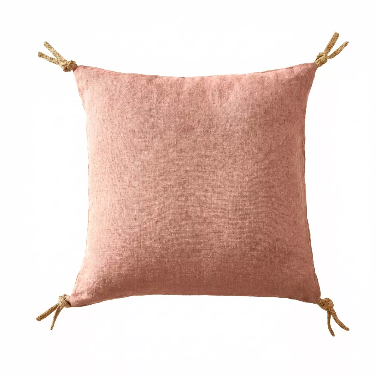 Cuscino Quadrato in Lino Lavato (45 x 45 cm) Louise Rosa Antico