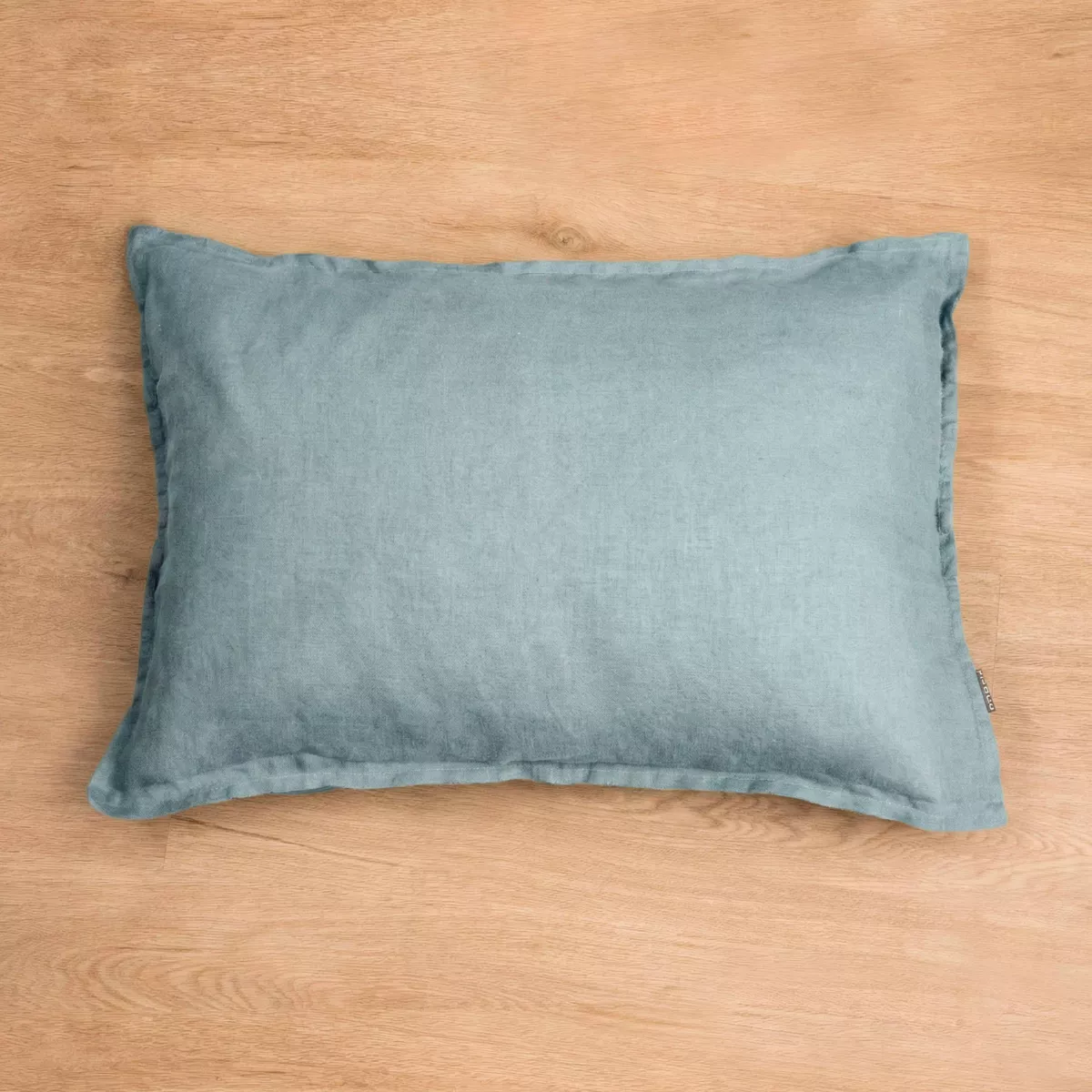 Federa Rectangolare in lino lavato (50 x 70 cm) Louise Blu Azzurro