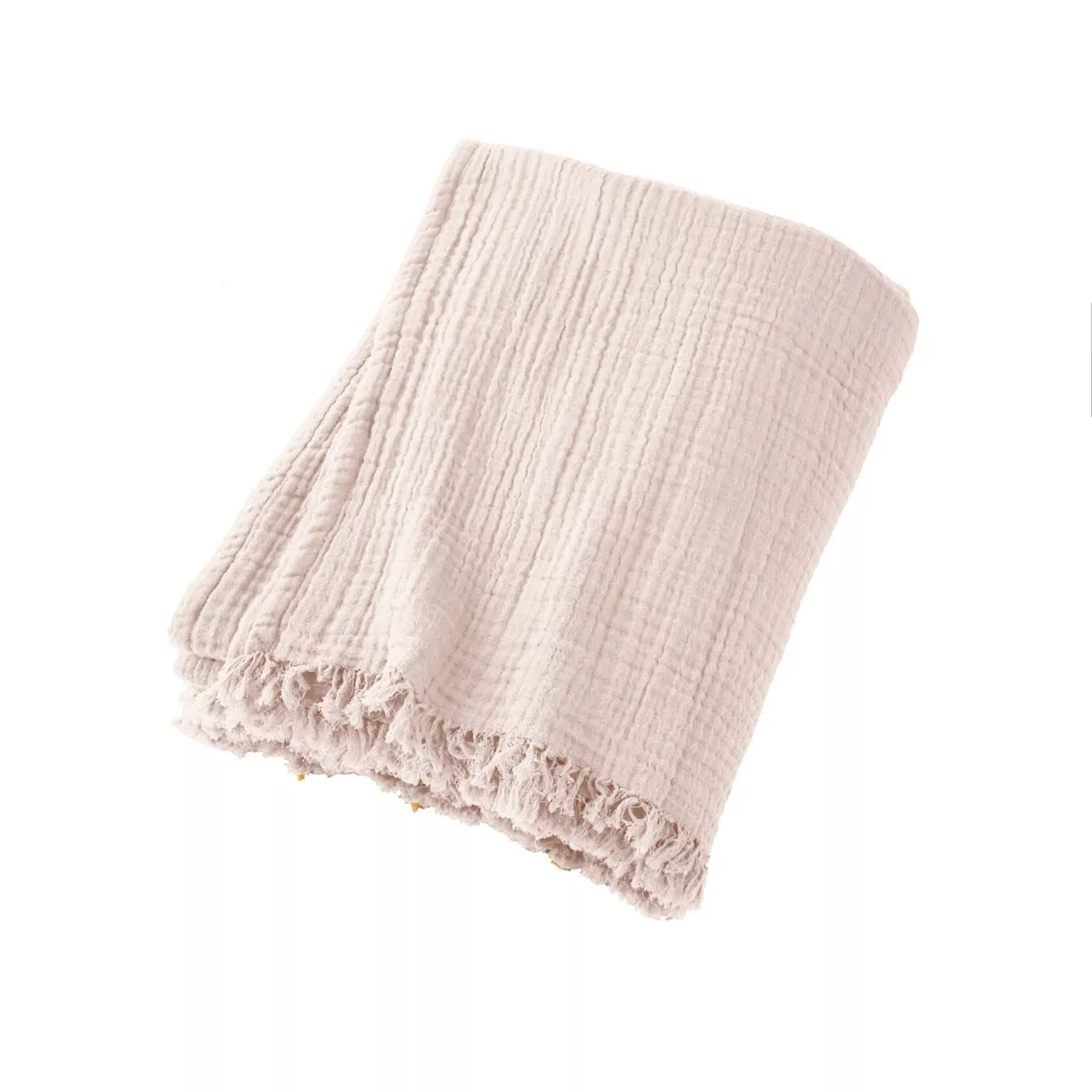 Manta en gasa de algodón (160 cm) Gaïa Rosa palo 3