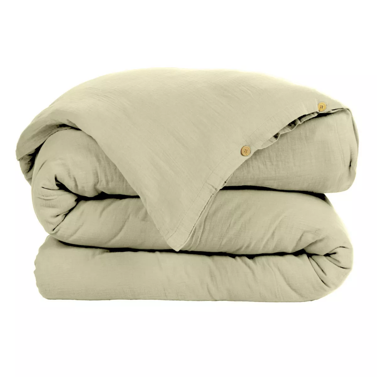 Funda Nórdica en gasa de algodón (140 cm) Gaïa Verde tilo 3