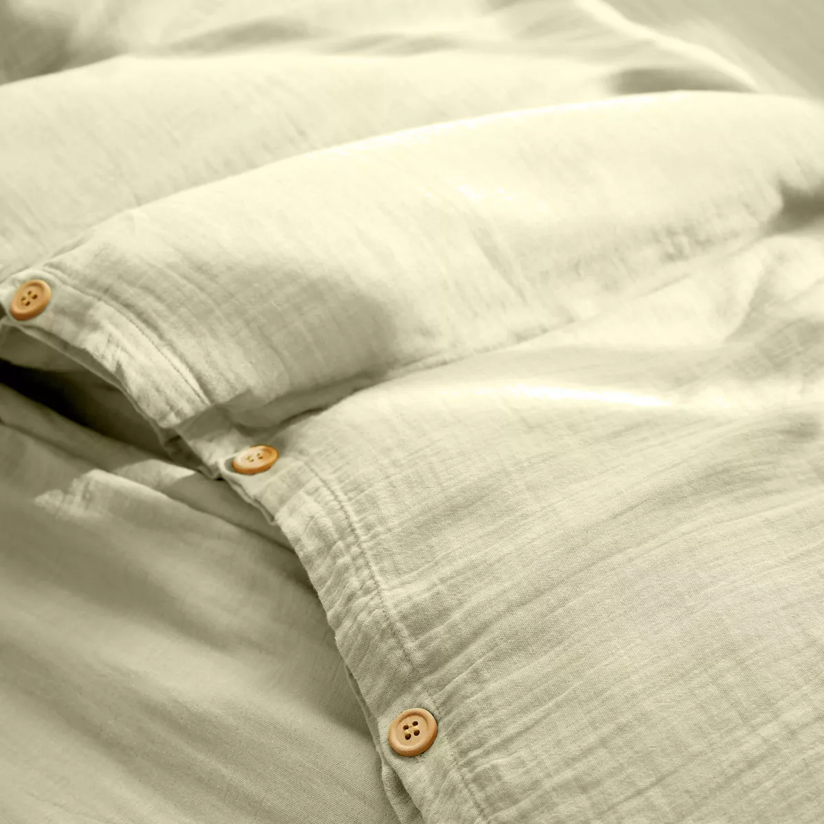 Funda nórdica gasa de algodón (260 cm) Gaïa Verde tilo 2