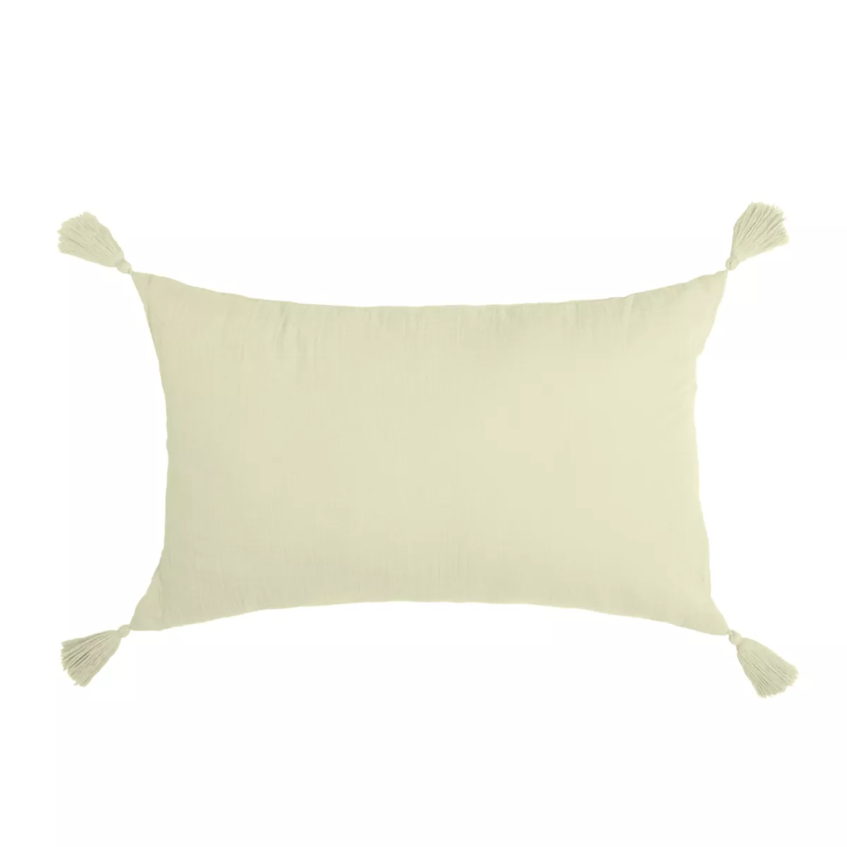 Coussin rectangulaire gaze de coton (40 x 60 cm) Gaïa Vert tilleul