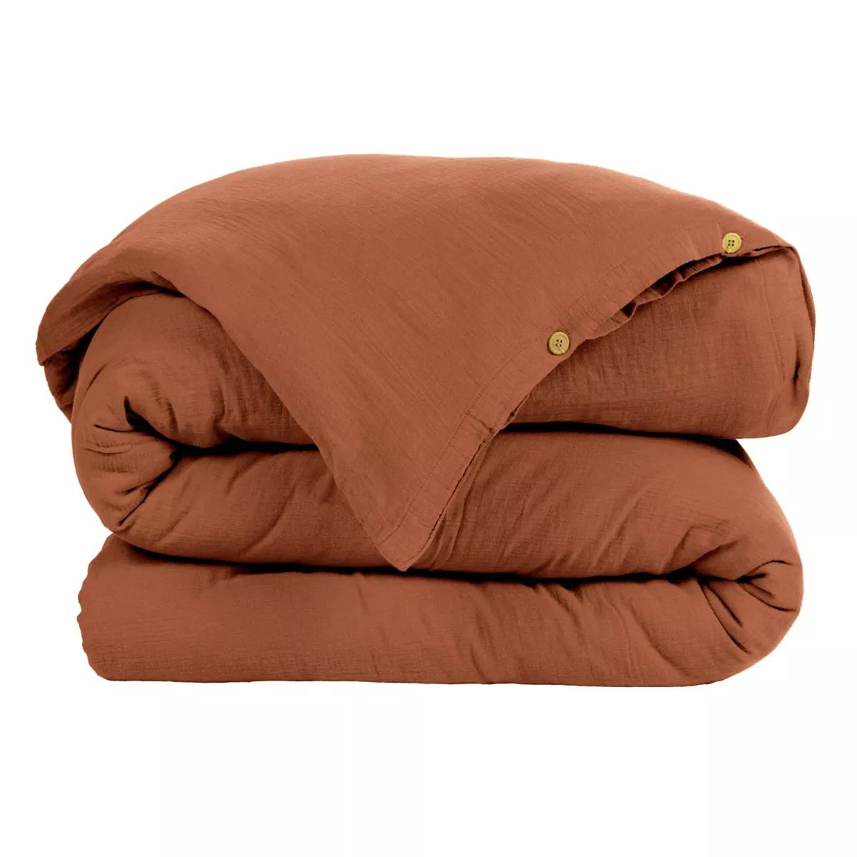 Housse de couette gaze de coton (140 cm) Gaïa Terracotta 3