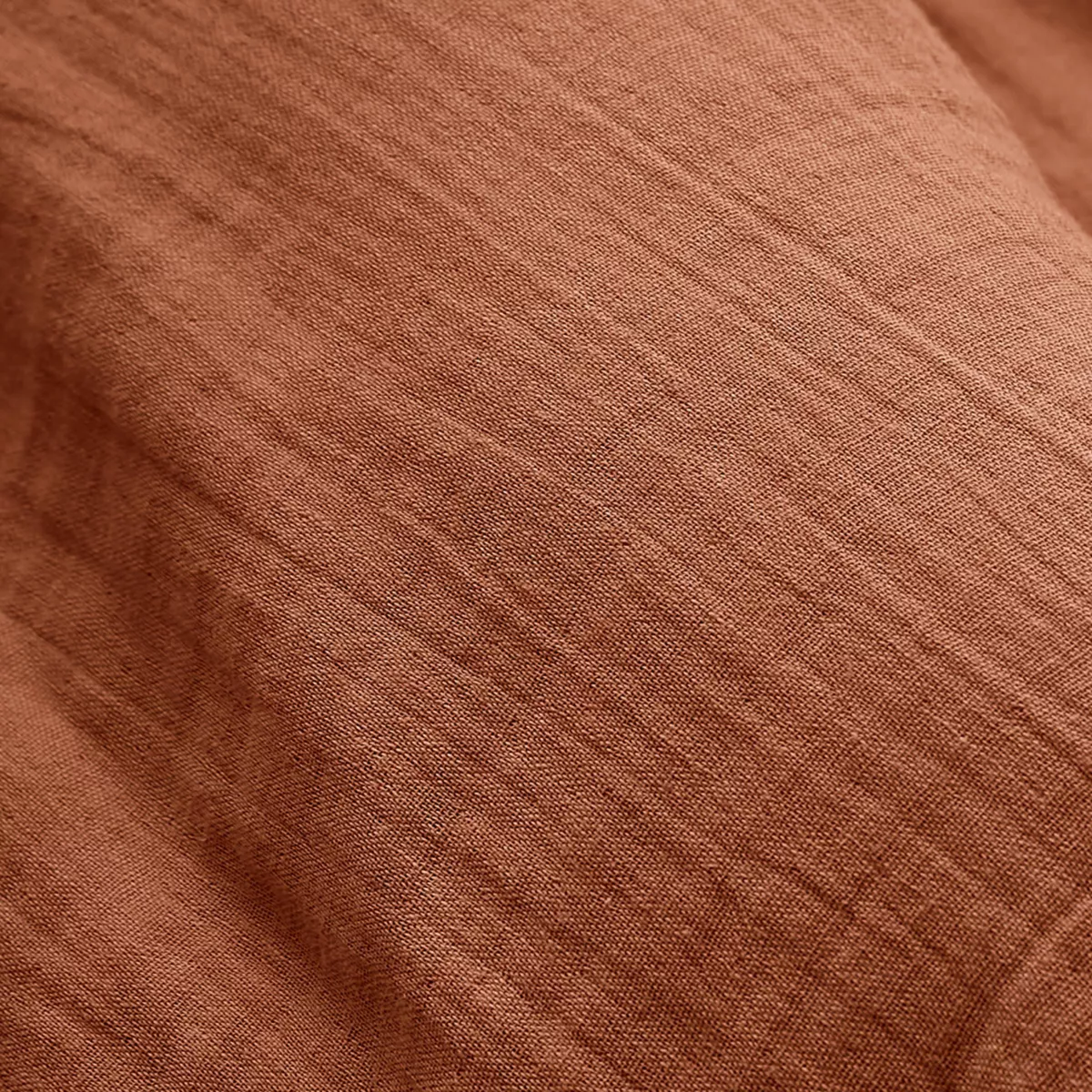 Cache-sommier Gaze de coton (140 x 190 cm) Gaïa Terracotta 2