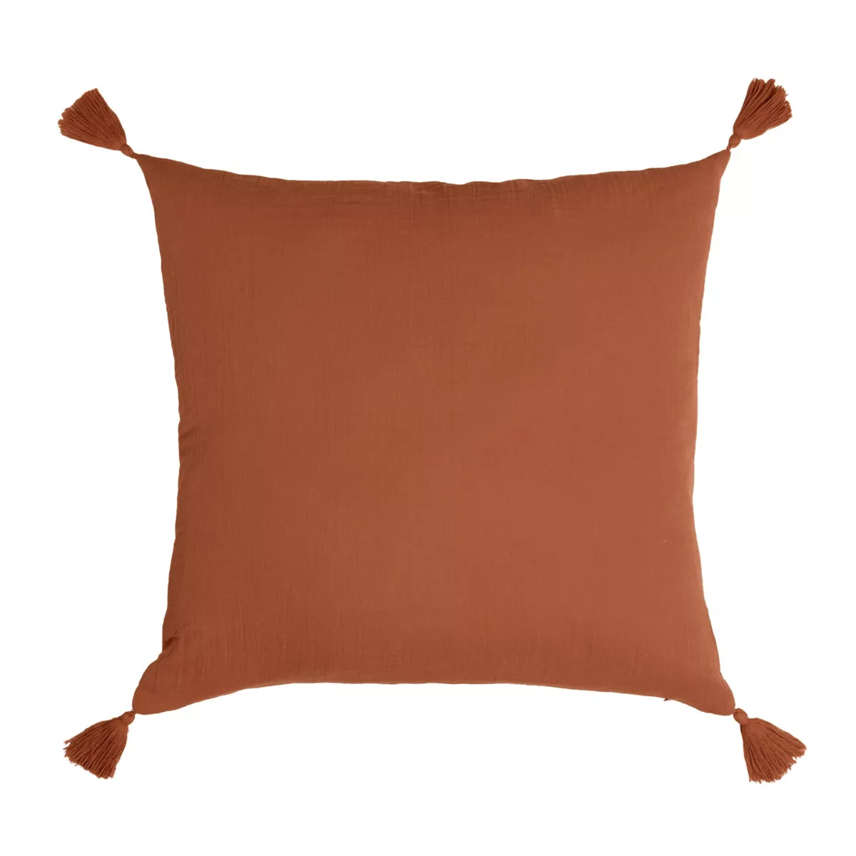 Cuscino quadrato in garza di cotone (60 x 60 cm) Gaia Terracotta
