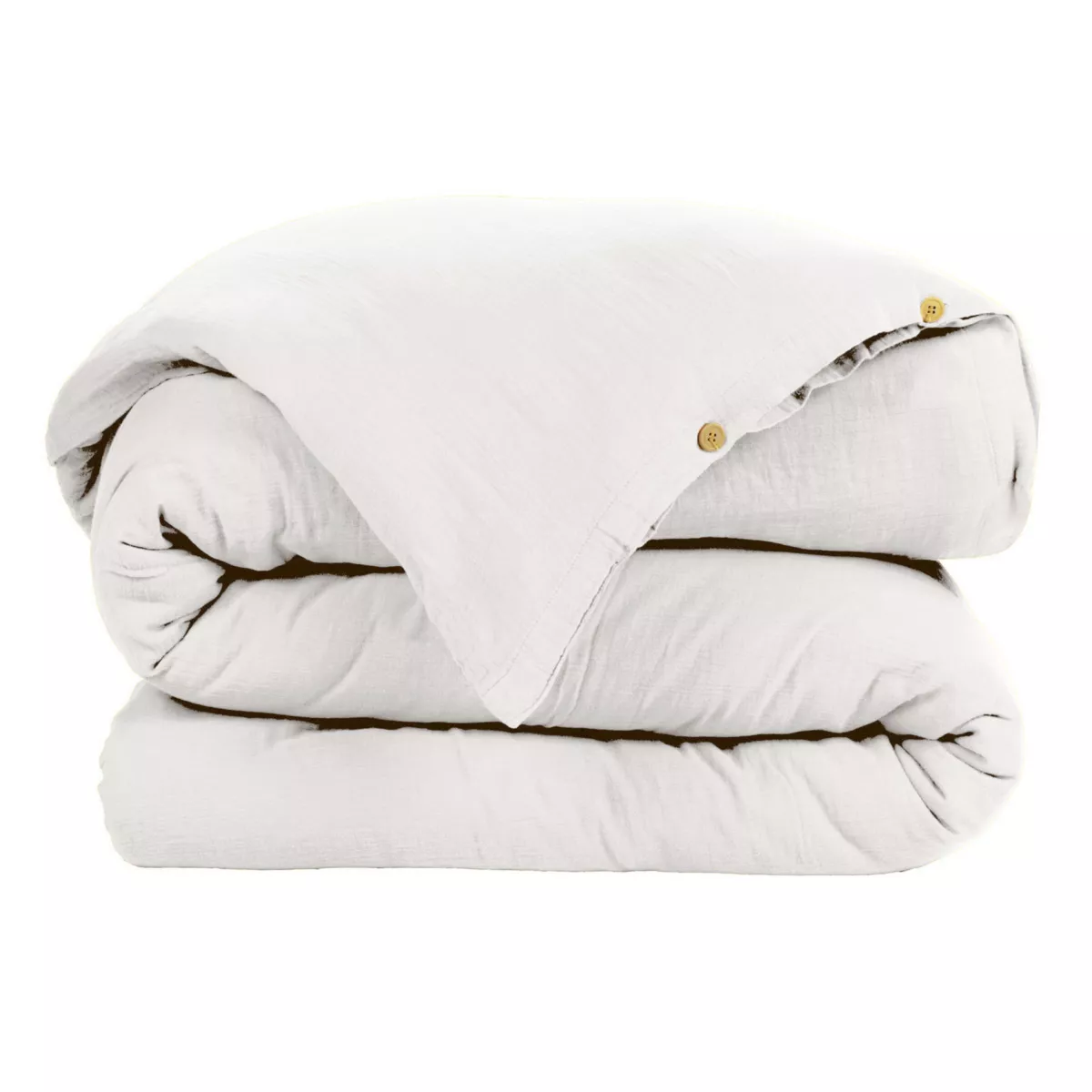 Bettbezug aus Baumwoll-Gaze (140 cm) Gaïa Weiß 3