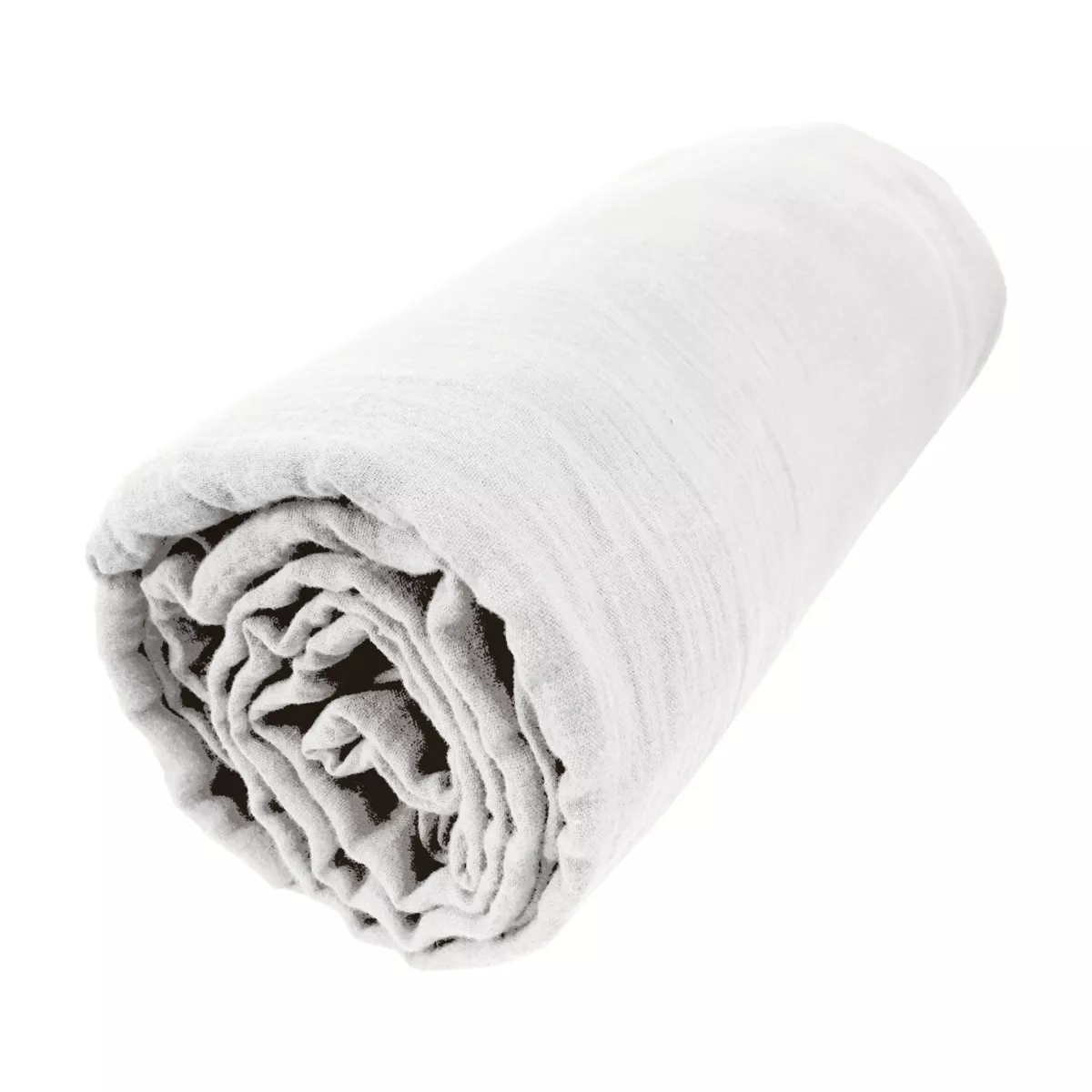 Drap housse gaze de coton (140 x 200 cm) Gaïa Blanc chantilly