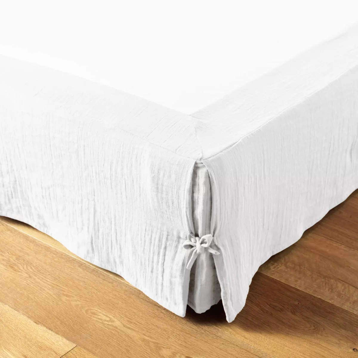 Betthusse aus Baumwoll-Gaze (160 x 200 cm) Gaïa Weiß 4