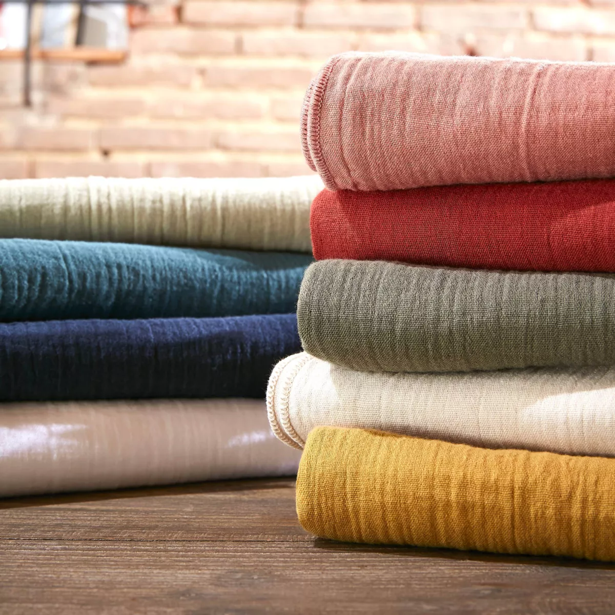 Bomuldsgaze gulvmadras (60 x 120 cm) Gaïa Hvid chantilly