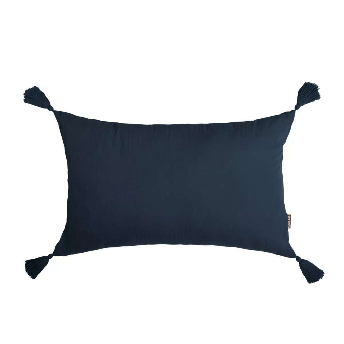 Cuscino rettangolare in garza di cotone (40 x 60 cm) Gaia Blu notte