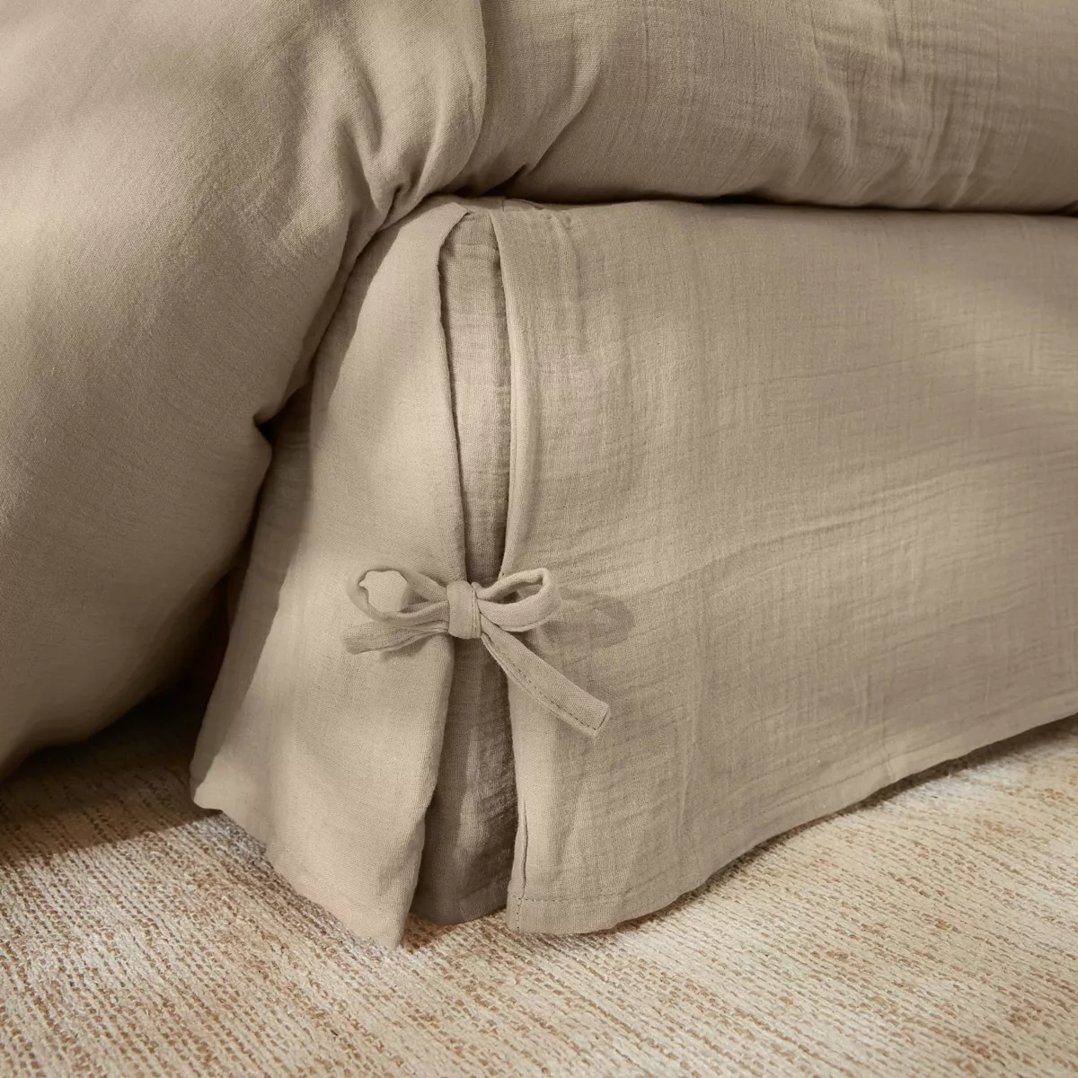 Cubresomier de gasa de algodón (180 x 200 cm) Gaïa Marrón cuerda