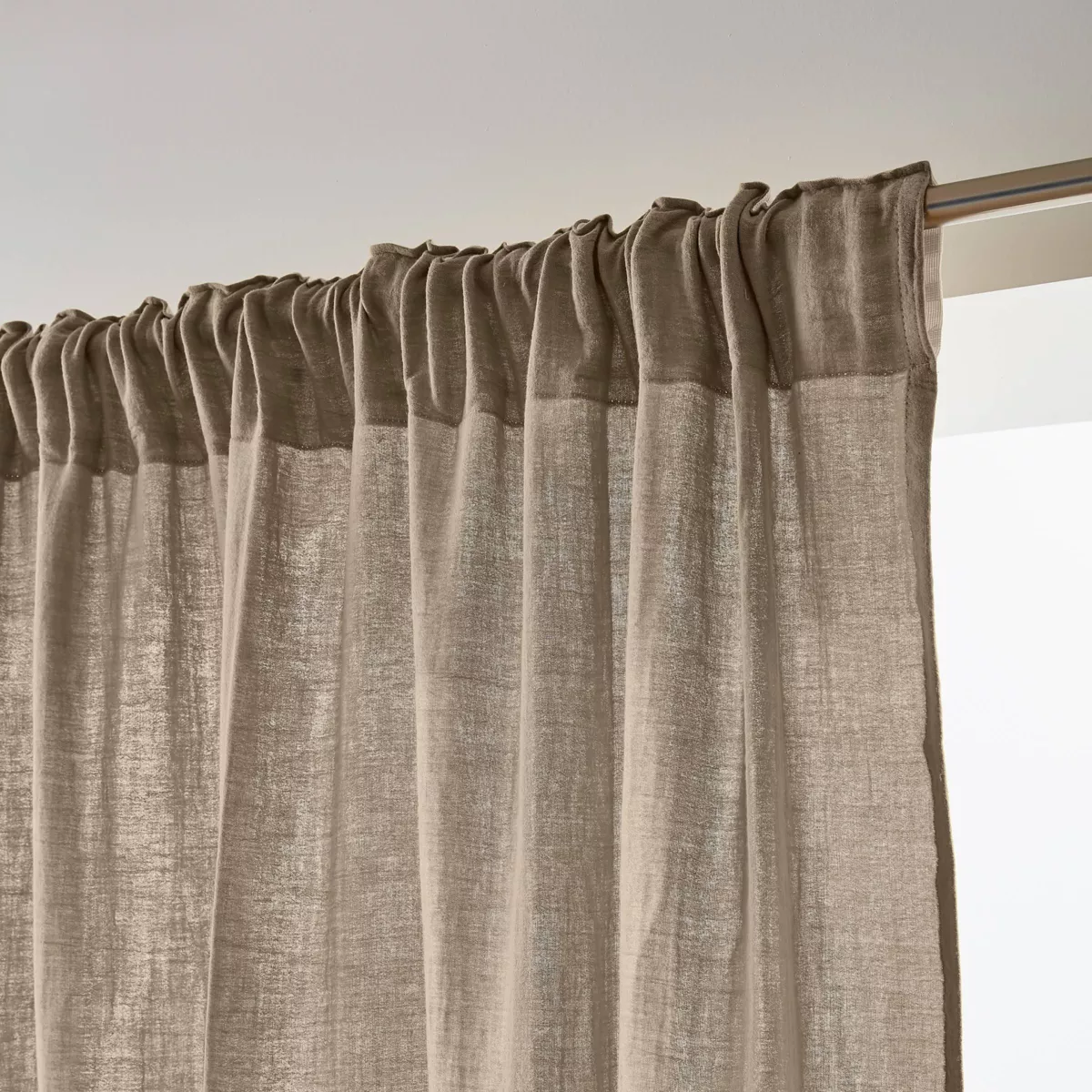 Tenda con passanti nascosti (180 x 240 cm) Gaïa Marrone corda