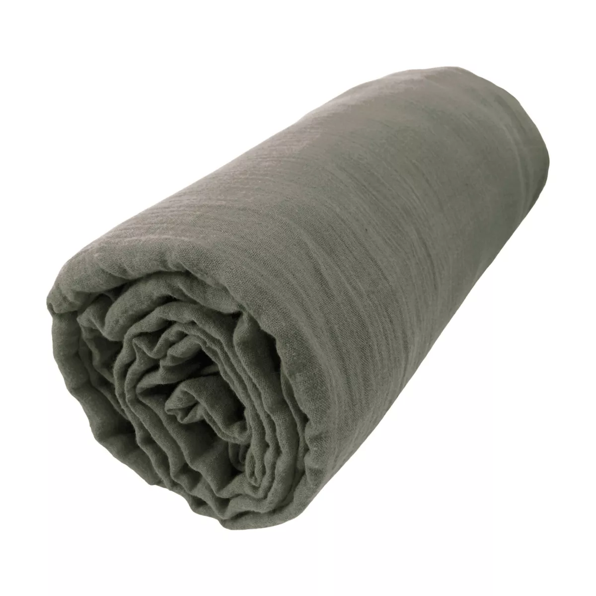 Lenzuolo con angoli di cotone (90 x 200 cm) Gaïa Verde rosmarino