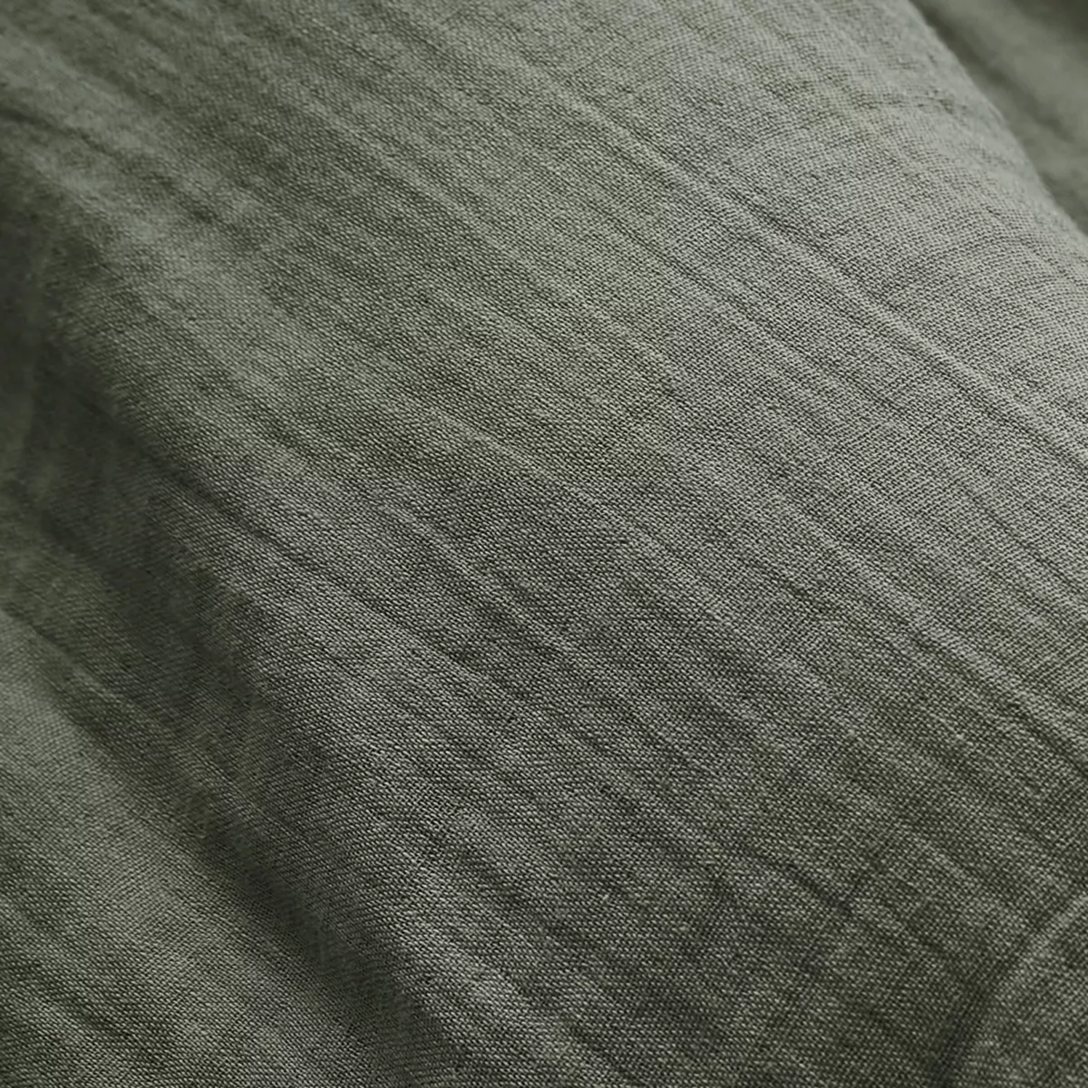 Drap plat gaze de coton (270 cm) Gaïa Vert romarin 2