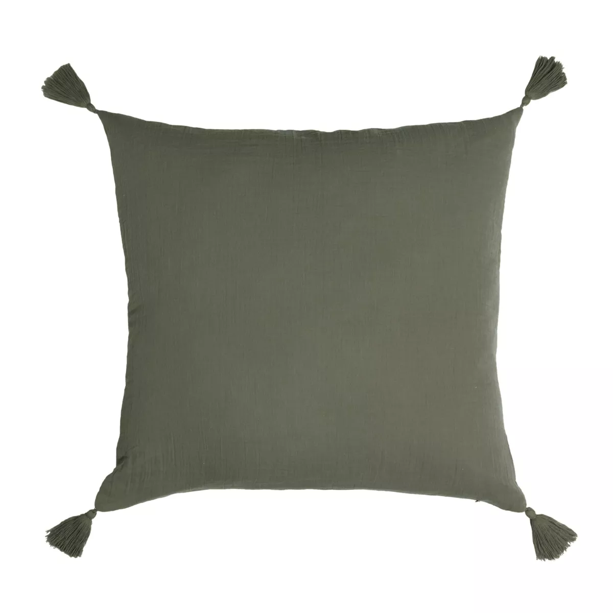 Cuscino quadrato garza di cotone (40 cm) Gaïa Verde rosmarino 3