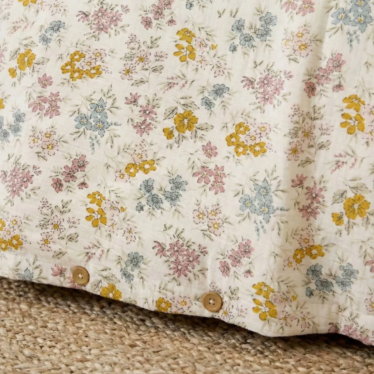 Housse de couette réversible gaze de coton (260 x 240 cm) Gaïa aquarelle Multicolore