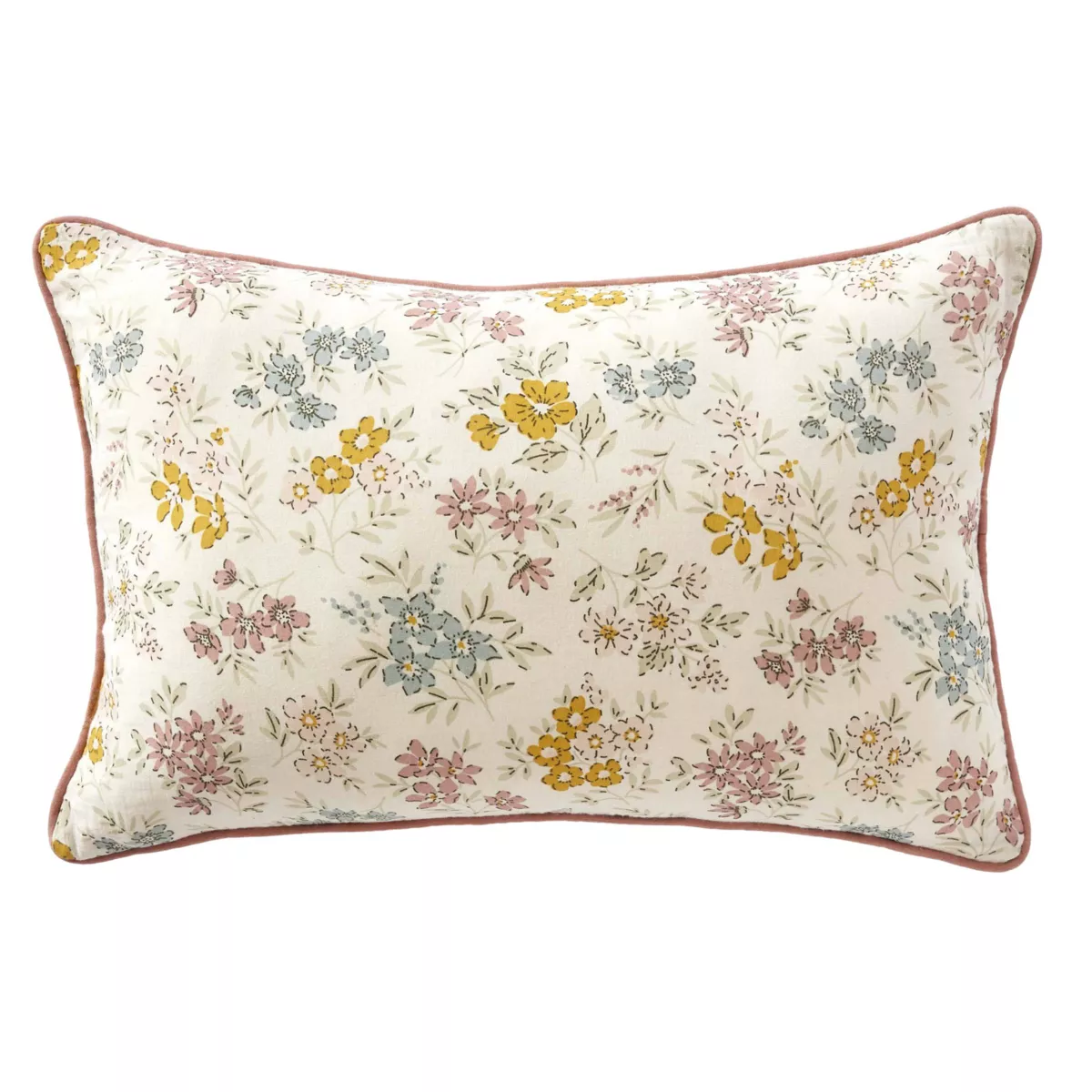 Coussin rectangulaire gaze de coton (40 x 60 cm) Gaïa Aquarelle Multicolore