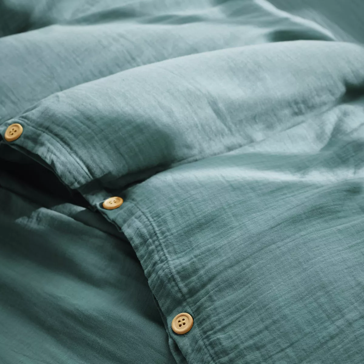 Copripiumino garza di cotone (280 cm) Gaïa Blu anatra 2