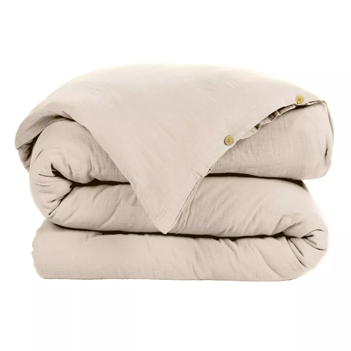 Copripiumino garza di cotone (140 cm) Gaïa Beige pampa