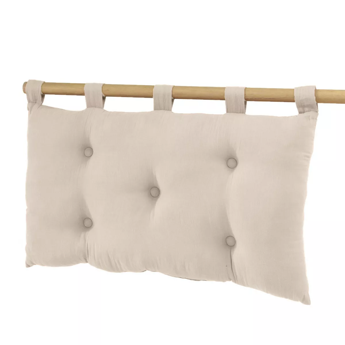 Testiera letto garza di cotone (80 x 50 cm) Gaïa Beige pampa