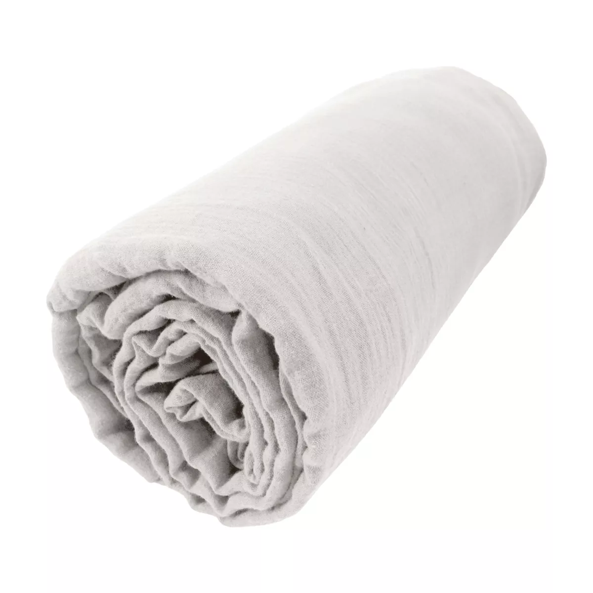 EM - Drap housse 200 x 200 cm Gaze de coton unie GAìA Nuage