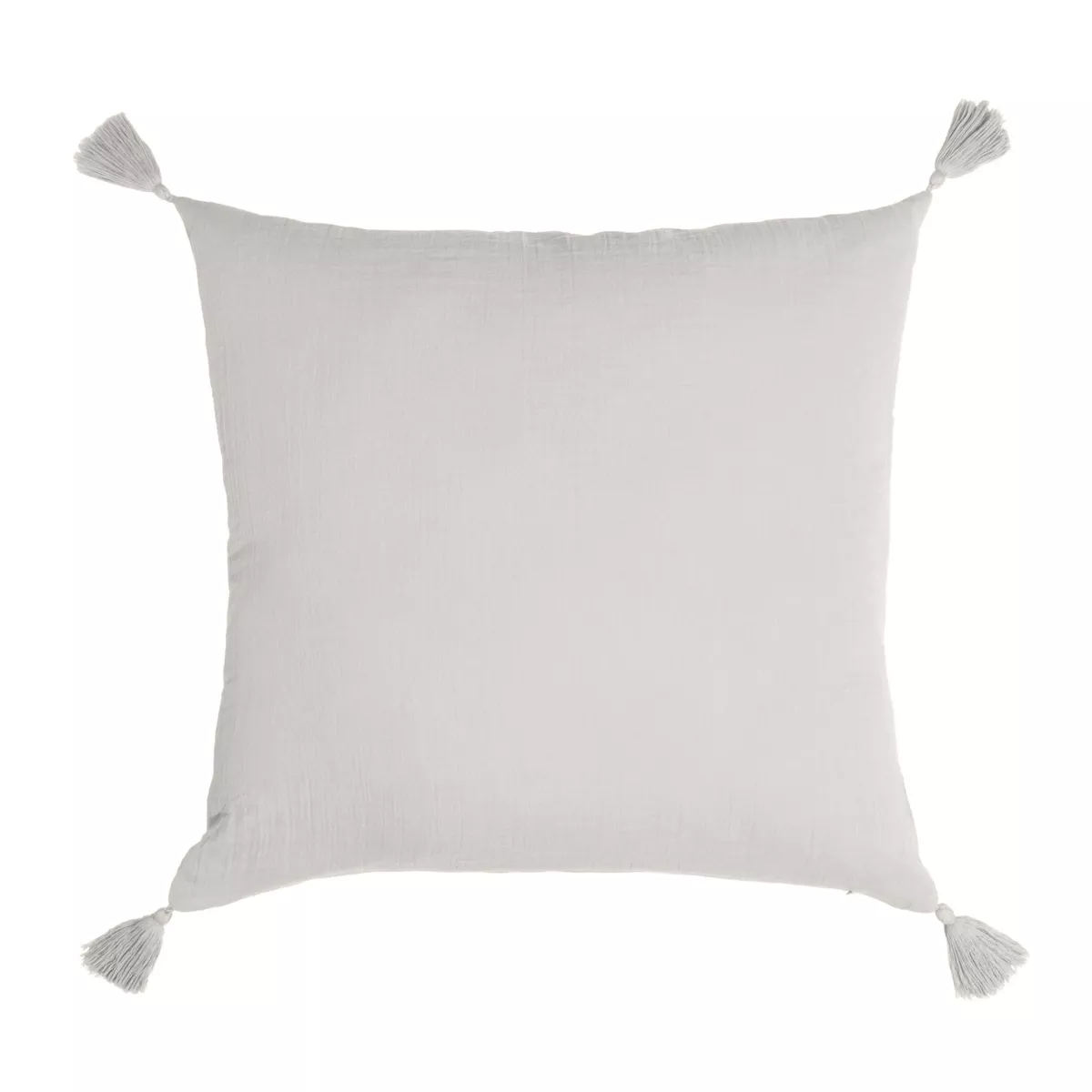 Cuscino quadrato garza di cotone (40 cm) Gaïa Grigio nuvola 3