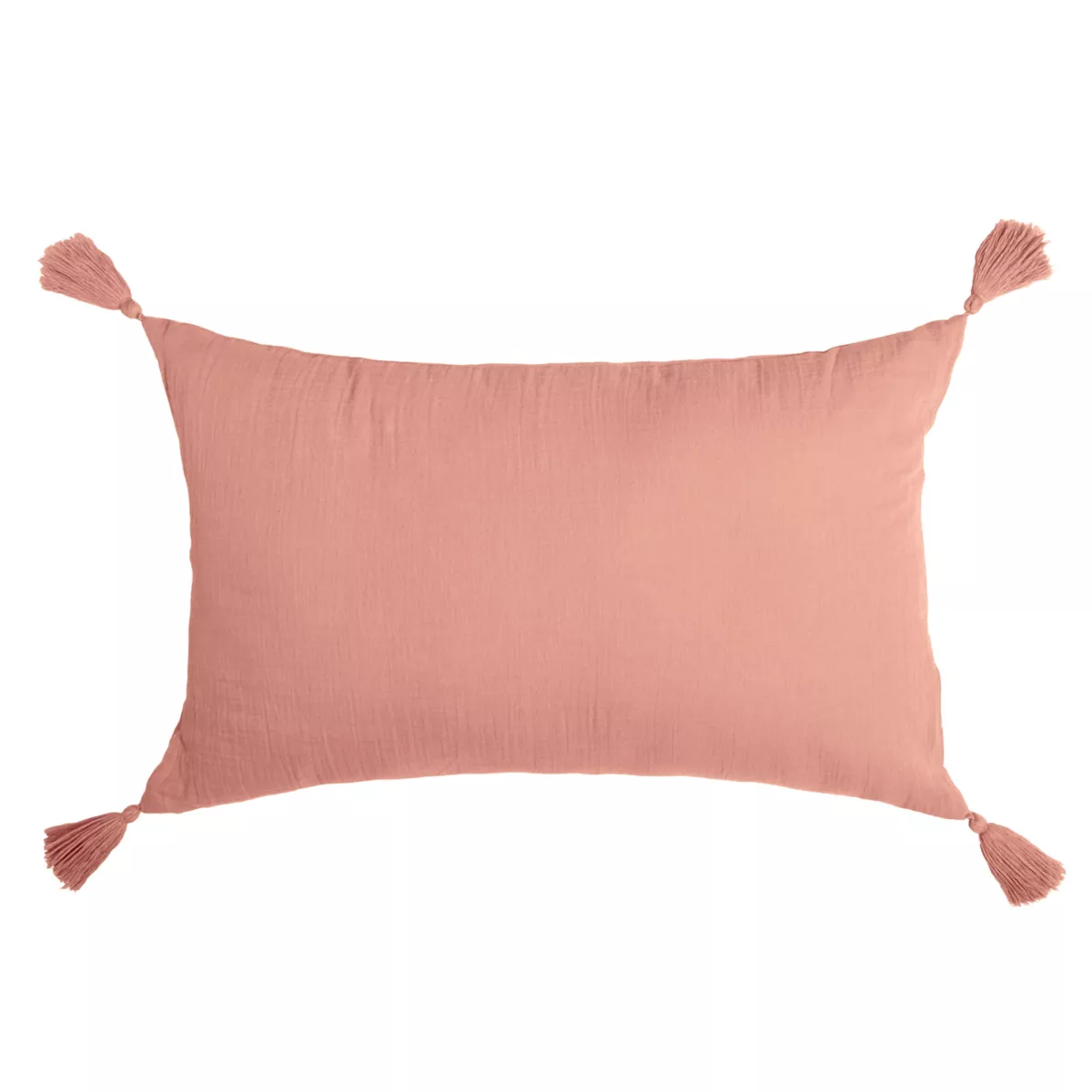 Cojín rectangular en gasa de algodón (40 x 60 cm) Gaïa Rosa Durazno