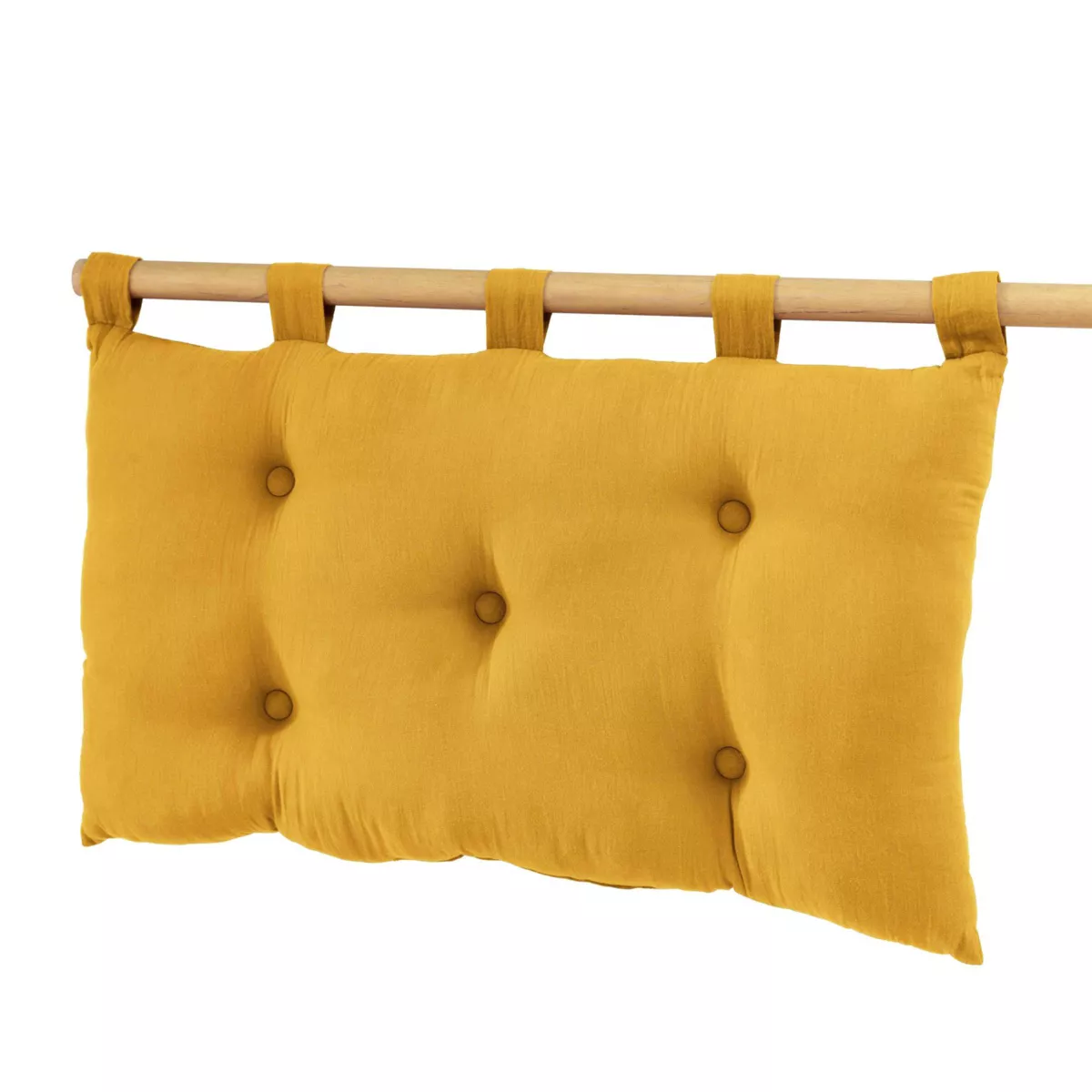 Tête de lit gaze de coton (80 cm) Gaïa Jaune safran 4