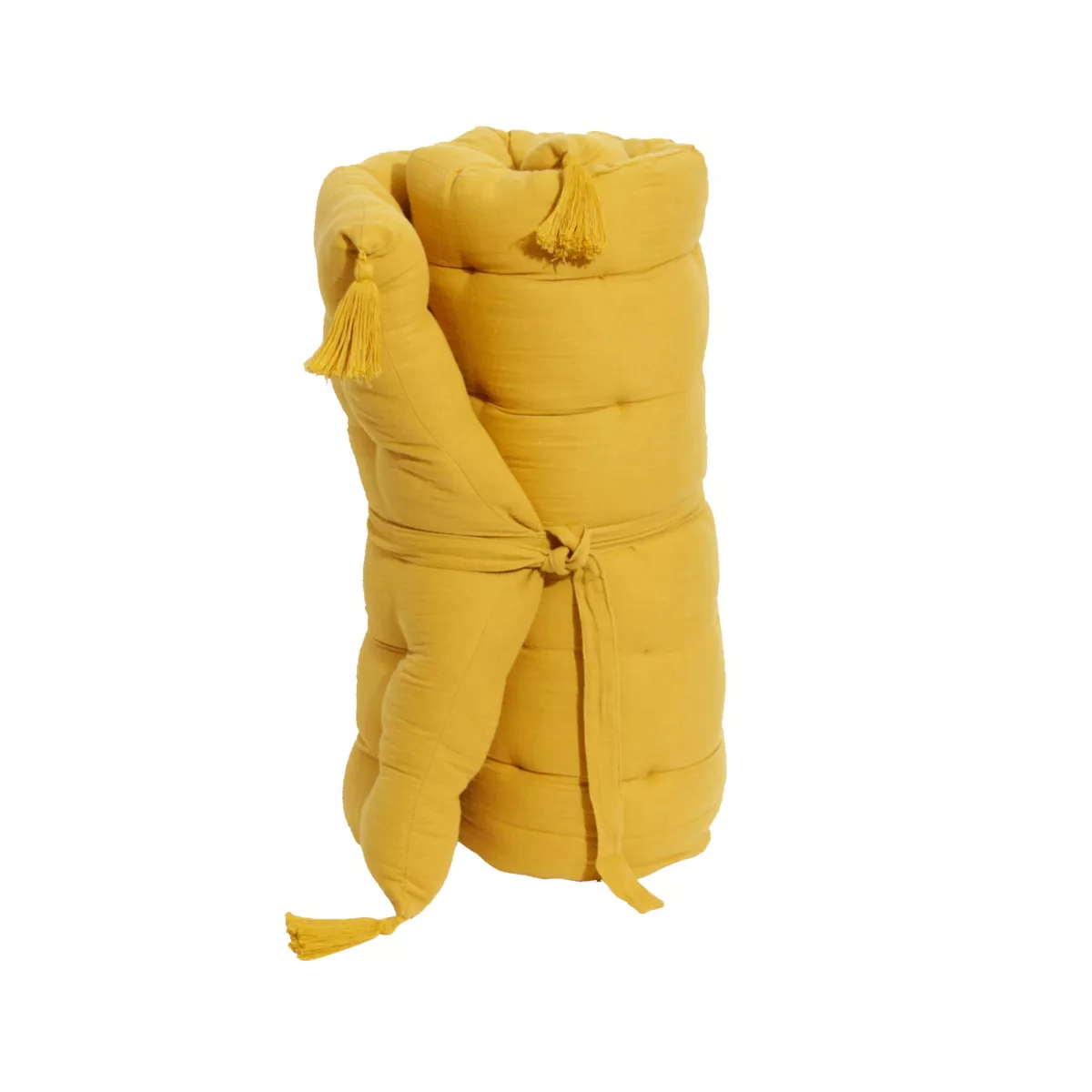Colchoneta de suelo en gaza de algodón (60 x 120 cm) Gaïa Amarillo azafrán