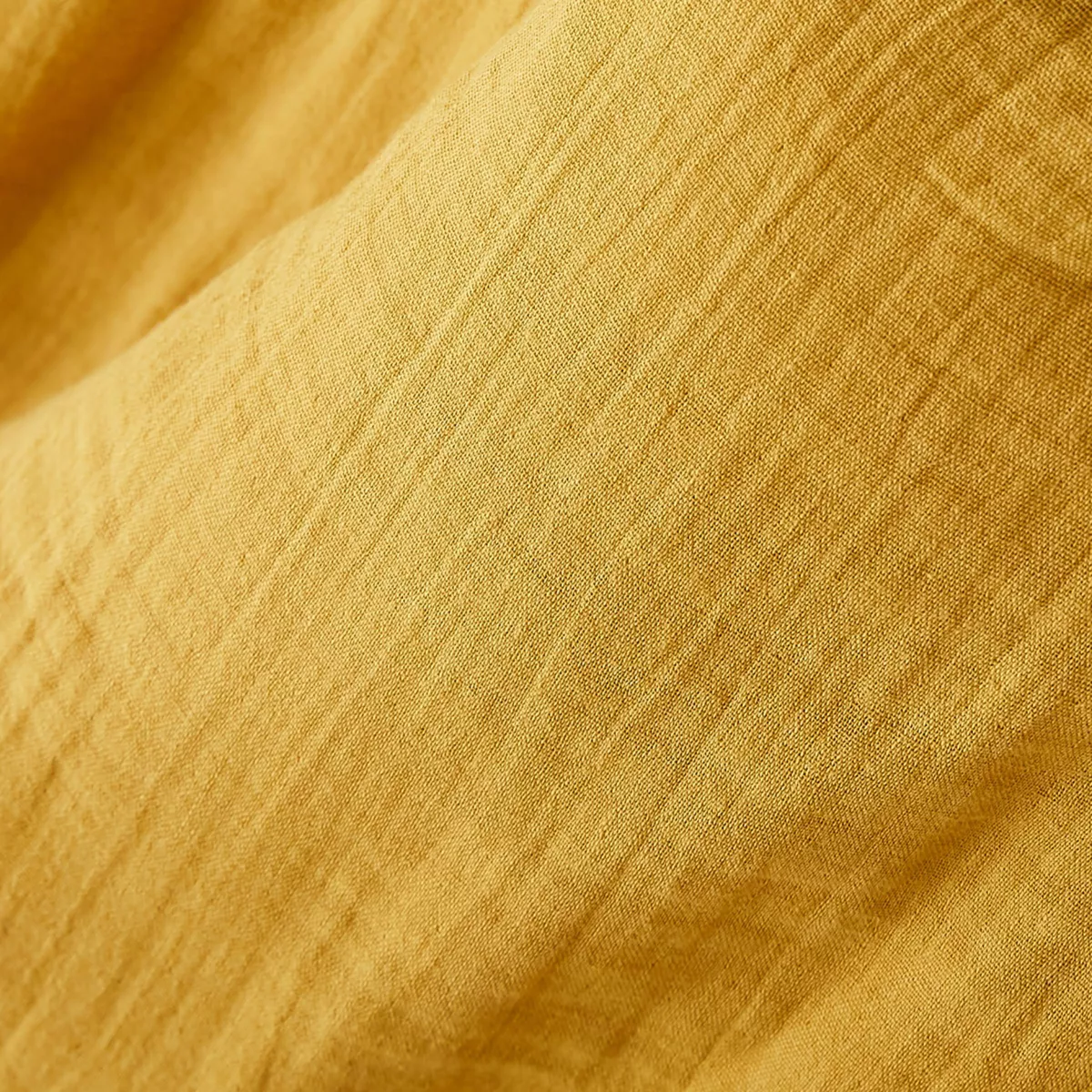 Rideau gaze de coton galon fronceur (180 x 240 cm) Gaïa Jaune safran