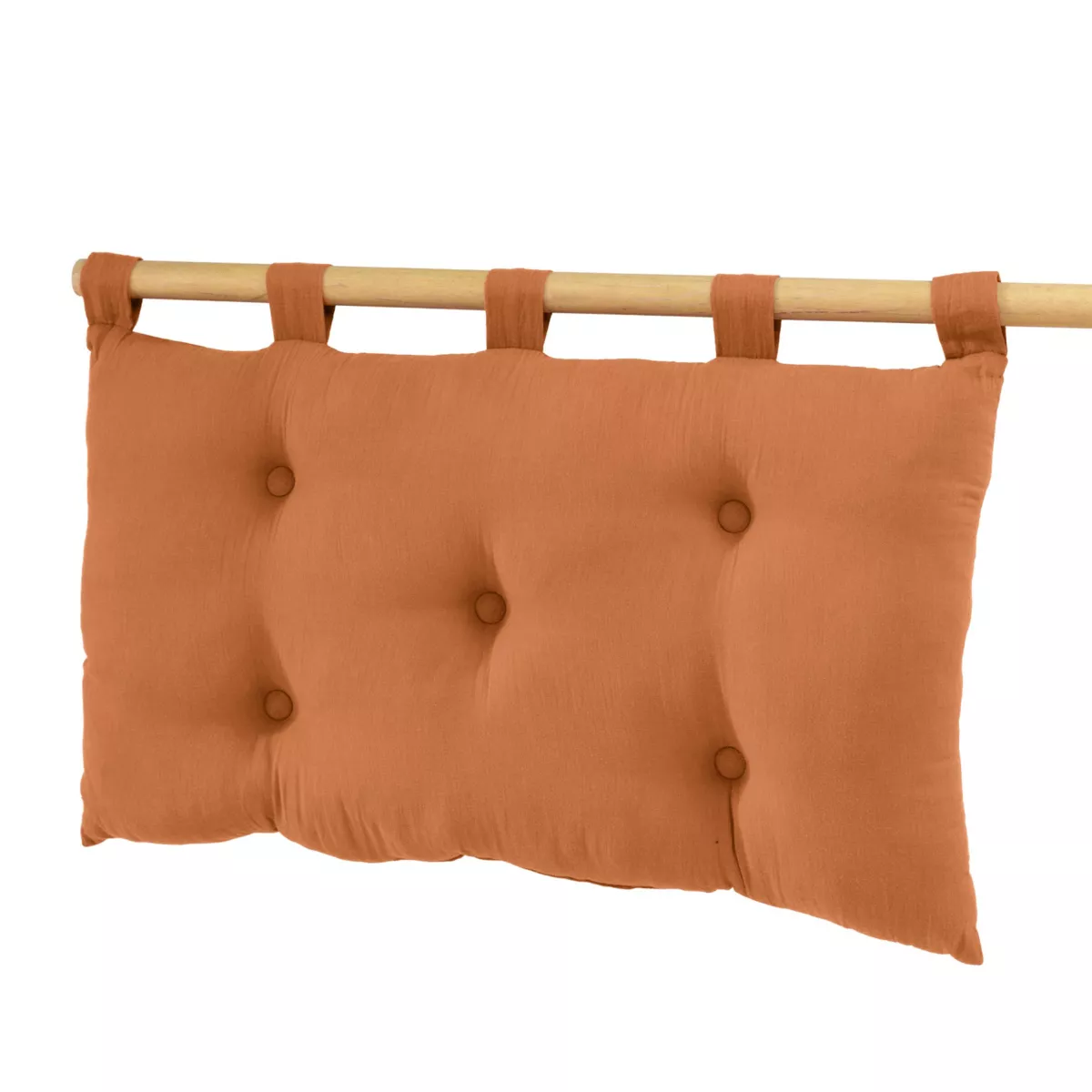 Tête de lit coussin gaze de coton (80 x 50 cm) Gaïa Abricot