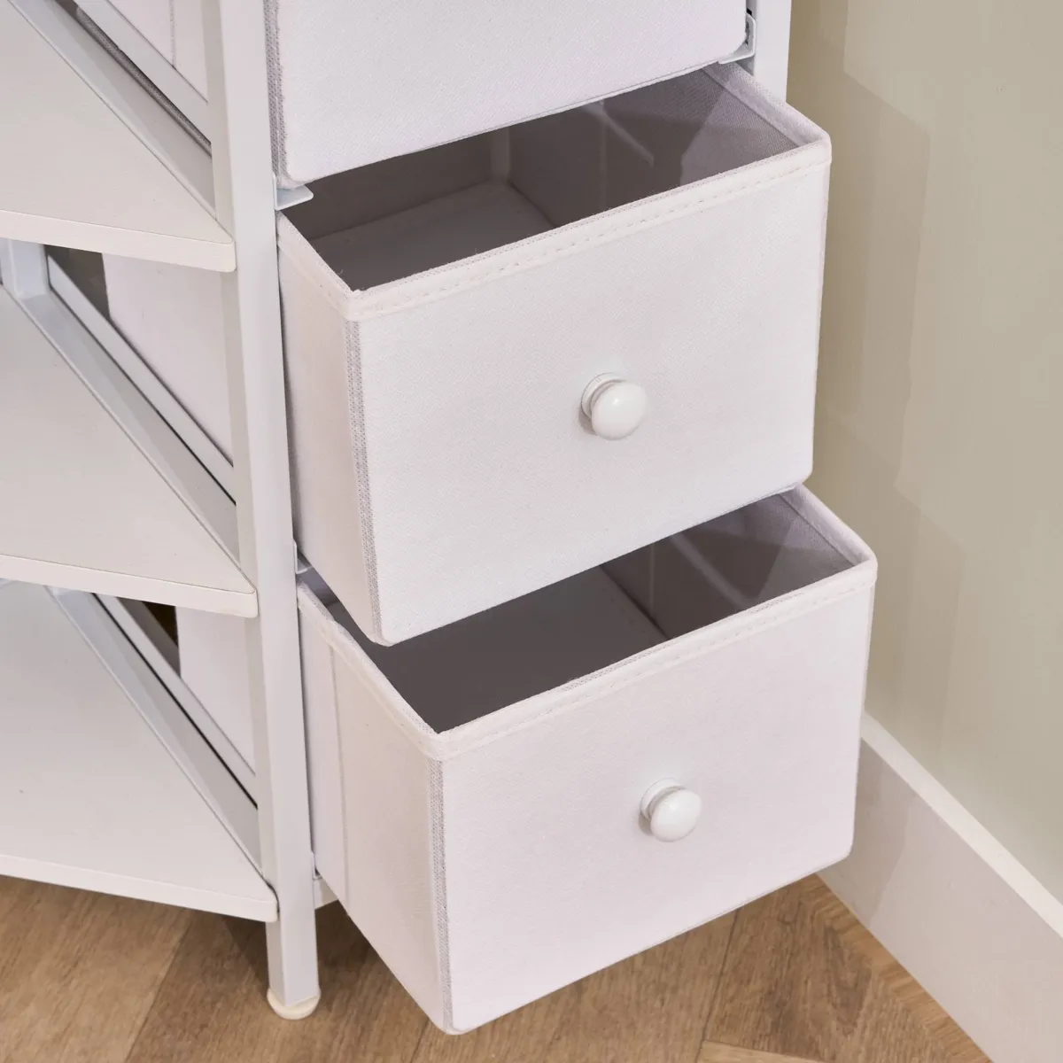 Meuble d'angle enfant 8 tiroirs (50 x 75.5 cm) Ninoa Blanc