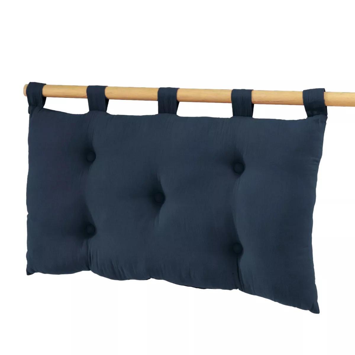 Tête de lit gaze de coton (80 cm) Gaïa Bleu nuit