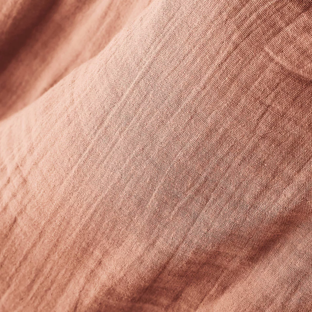 Tovaglia rettangolare garza di cotone (L350 cm) Gaïa Rosa pesca