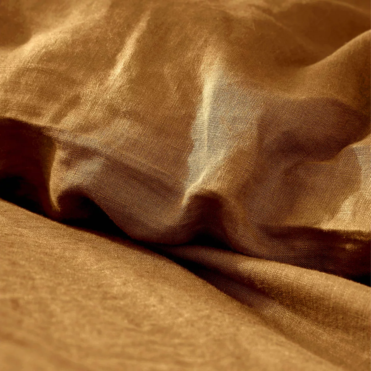 Copripiumino in lino lavato (280 x 240 cm) Louise Caramello