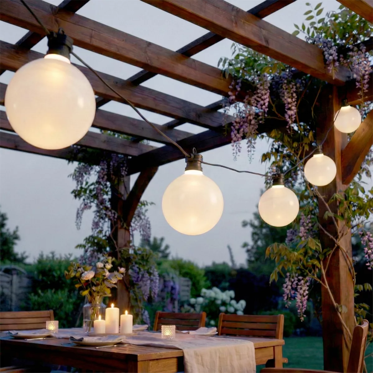 Ghirlanda luminosa da giardino collegabile 10 LED (4,5 m) Garden fiesta Bianco caldo