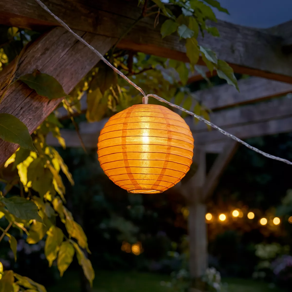 Guirlande lumineuse extérieure à piles 10 LED (2,7 m) Lanternes chinoises Multicolore