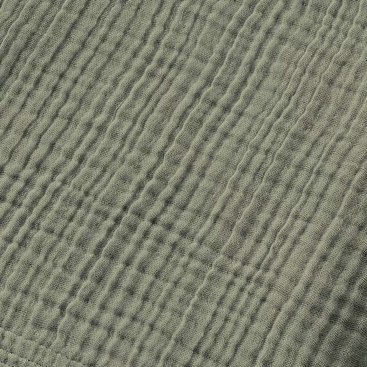 Poncho adulto in garza di cotone S/M Gaïa Verde rosmarino