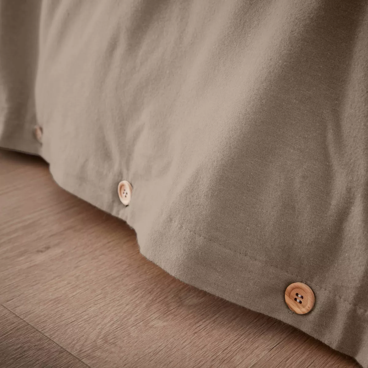 Housse de couette flanelle de coton (200 x 200 cm) Nina Ficelle