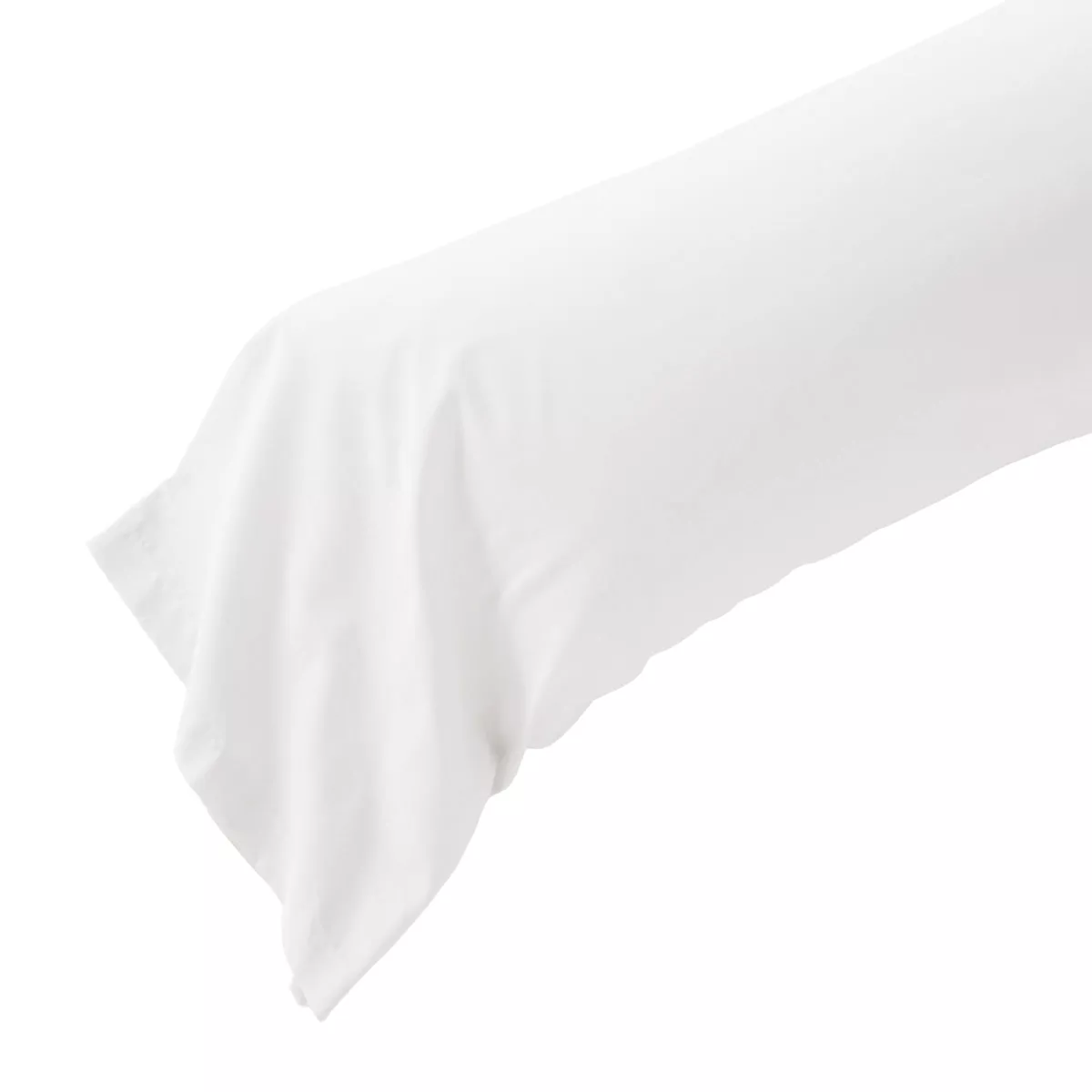 Federa per cuscino a rullo in percalle di cotone (L185 cm) Diane Bianco