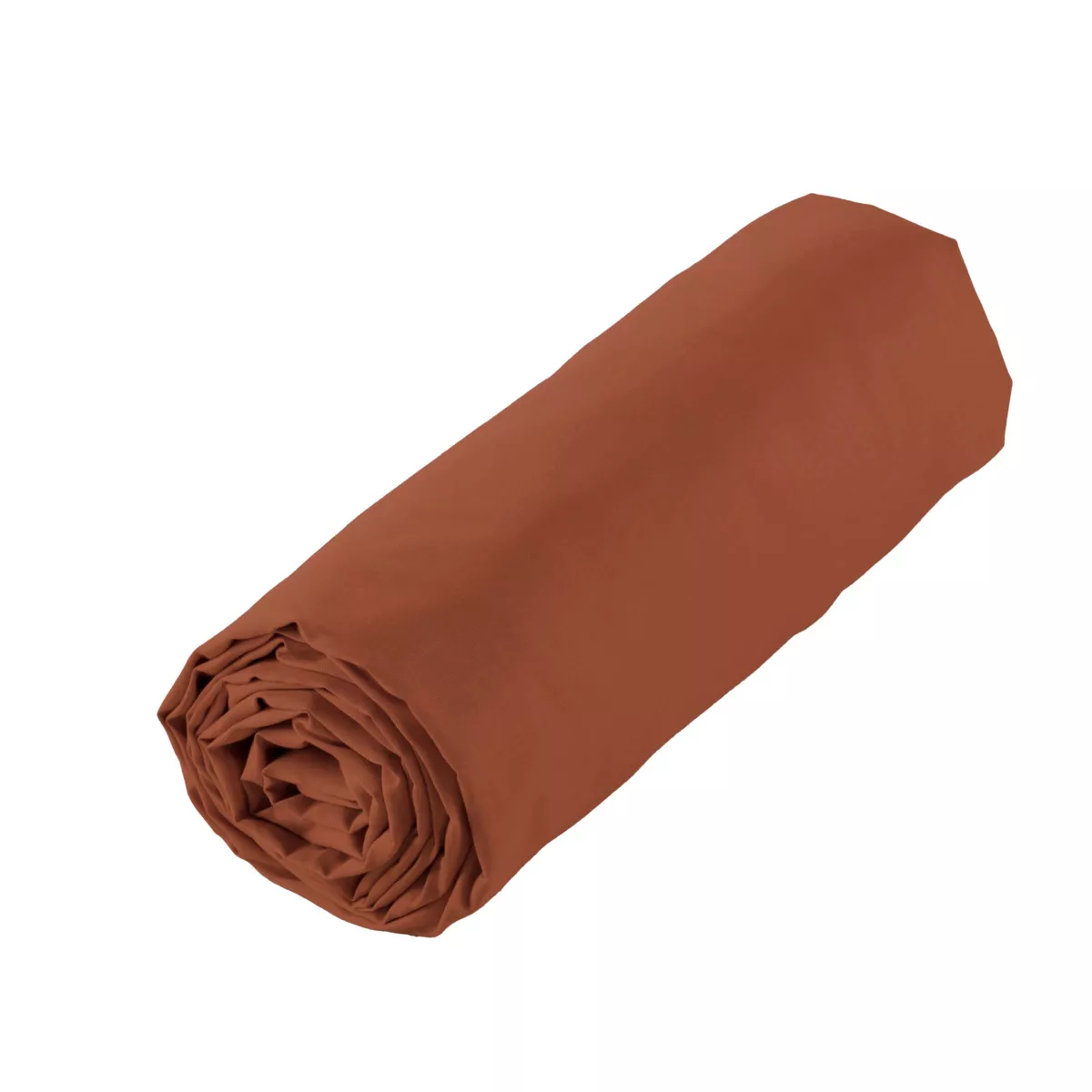 Lenzuolo sotto con angoli in percalle di cotone (90 x 200 cm) Diane Terracotta