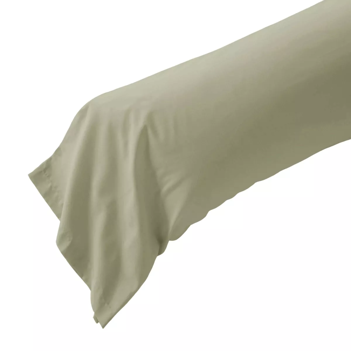 Federa per cuscino a rullo in percalle di cotone (L185 cm) Diane Verde Salvia