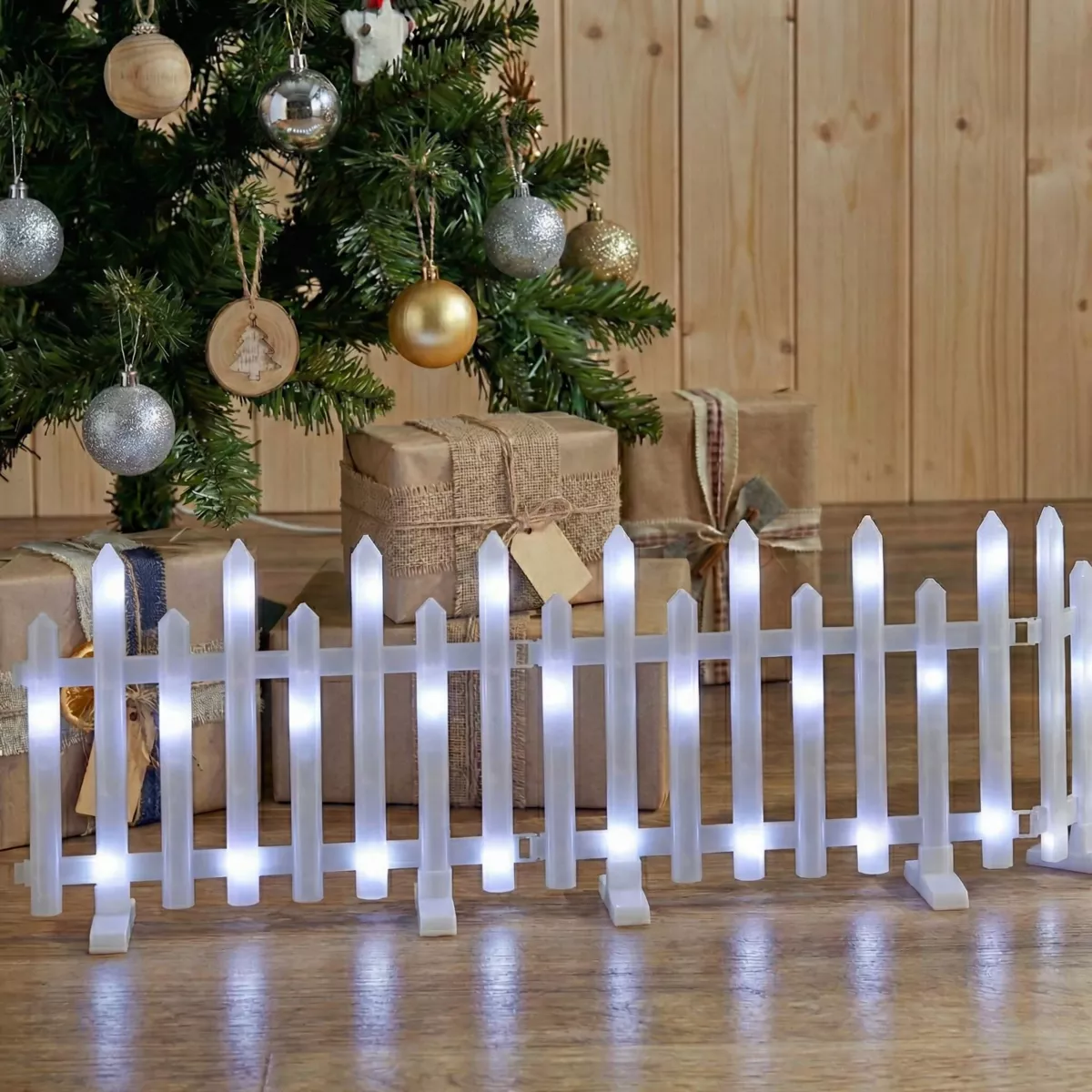 Lote de 8 barreras luminosas 192 LED (2,80 m x H25 cm) Encanto Blanco frÃ­o